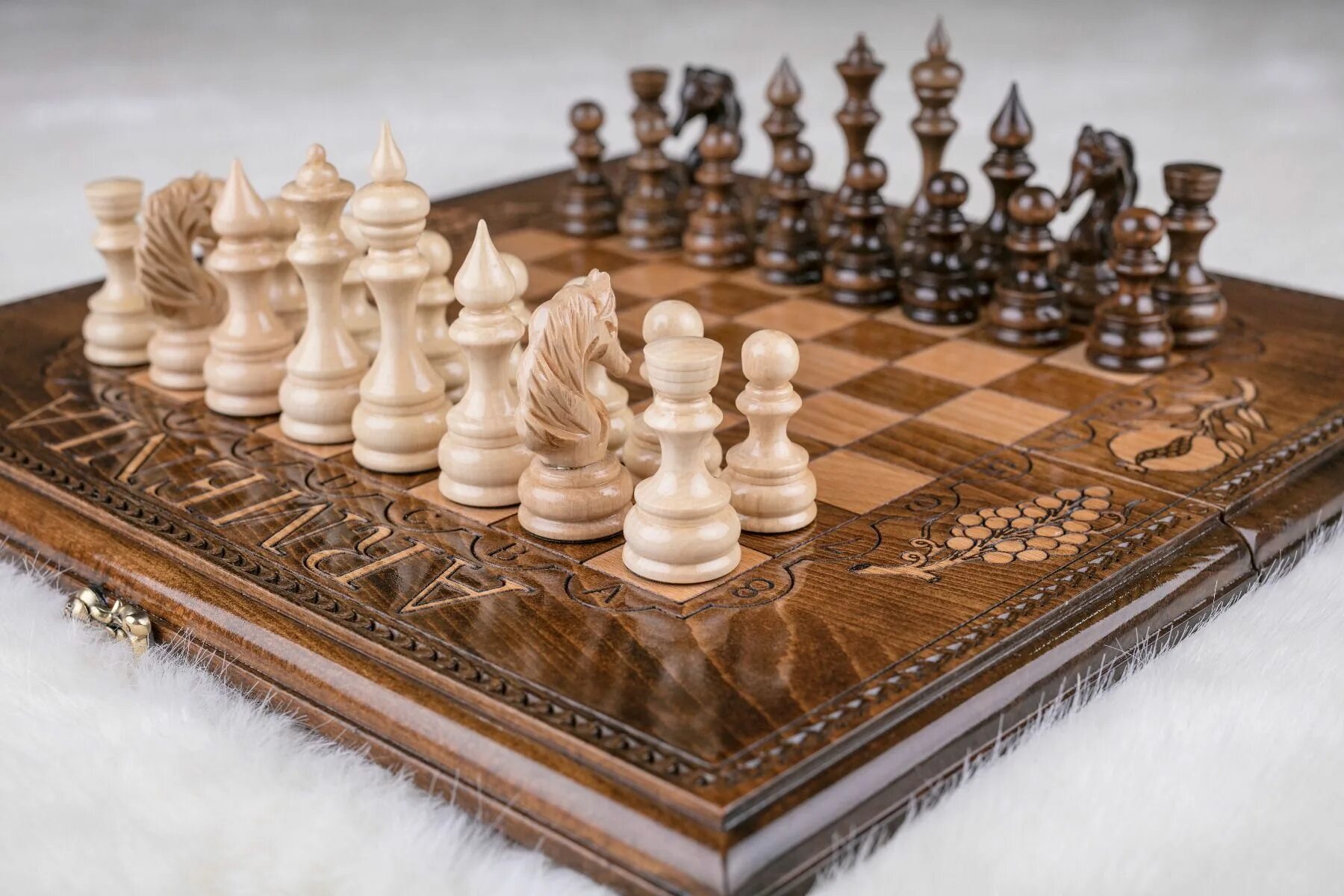 He this chessboard in an antiques shop