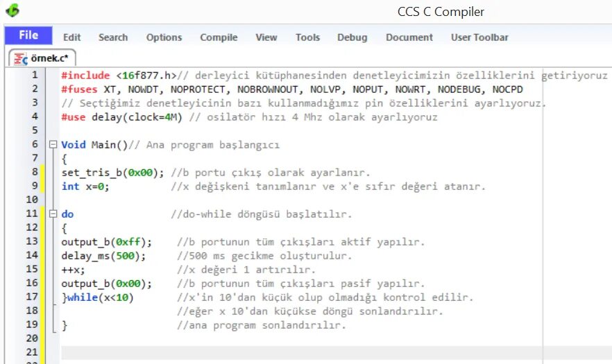 Compiler editor
