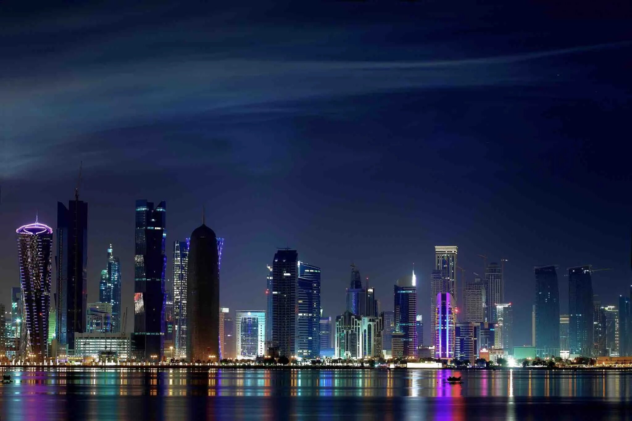 Доха Скайлайн. Доха Катар. Катар панорама. Доха столица.