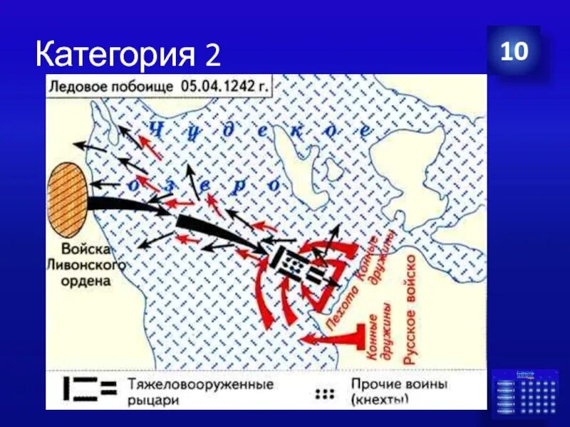 Ледовое побоище карта 6 класс