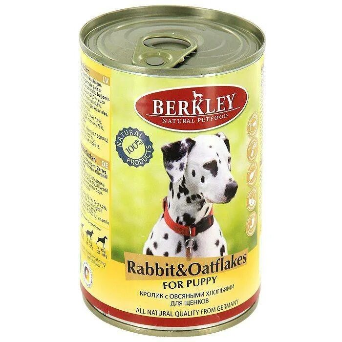 Корм для собак с кроликом. Влажный корм для собак Беркли с кроликом. Berkley Rabbit & Barley.