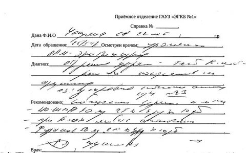 Урология диагнозы