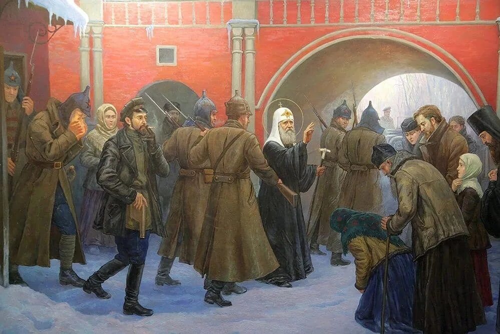 Репрессия против церкви. Арест патриарха тихона кратко. арест 1937 в живописи. арест верующих в ссср буддистов. посмели восстать против церкви запада..