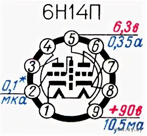 Н б 06. Радиолампа 6н14п характеристики. Лампа 6н14п цоколевка. Цоколевка радиолампы 6п14п. Цоколевка лампы 6п14п.