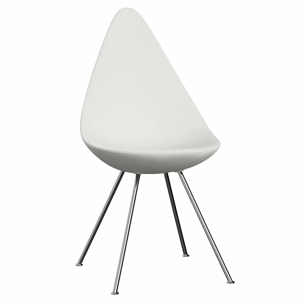 Drop chair. 3d модель. стул fritz hansen the drop chair. стул капля. стул drop.