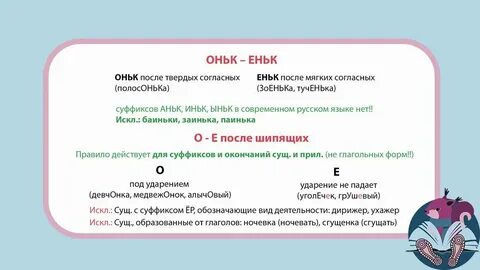 Суффиксы является исключением из правила