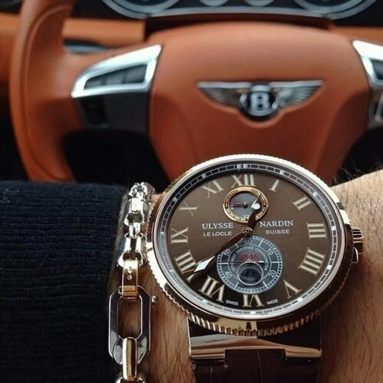 Часы за станком 5. Ролексы и Мерседес. Улисс Нордин коричневые. Ролекс Мерседес. Rolex Bentley.