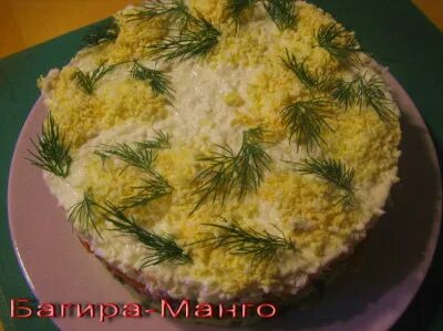 Мимоза с икрой мойвы