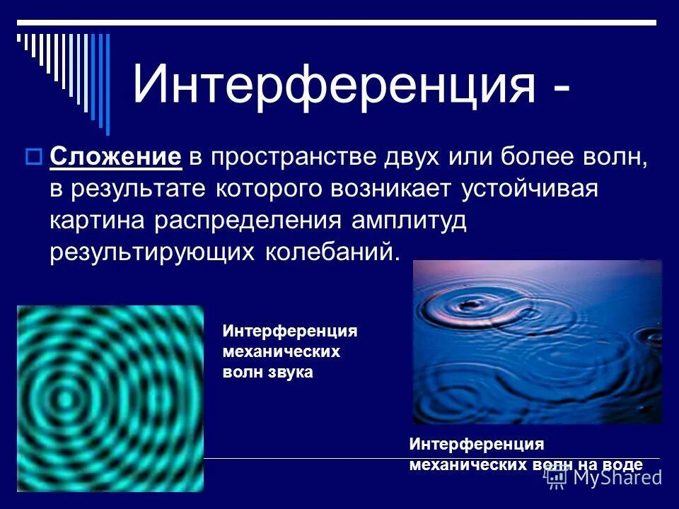 Источник возникновения механических волн. Интерференция волн. Интерференция механических волн 11 класс физика. Интерференционная картина механических волн. Явление сложения волн в пространстве.
