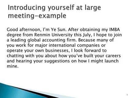 Example meet met