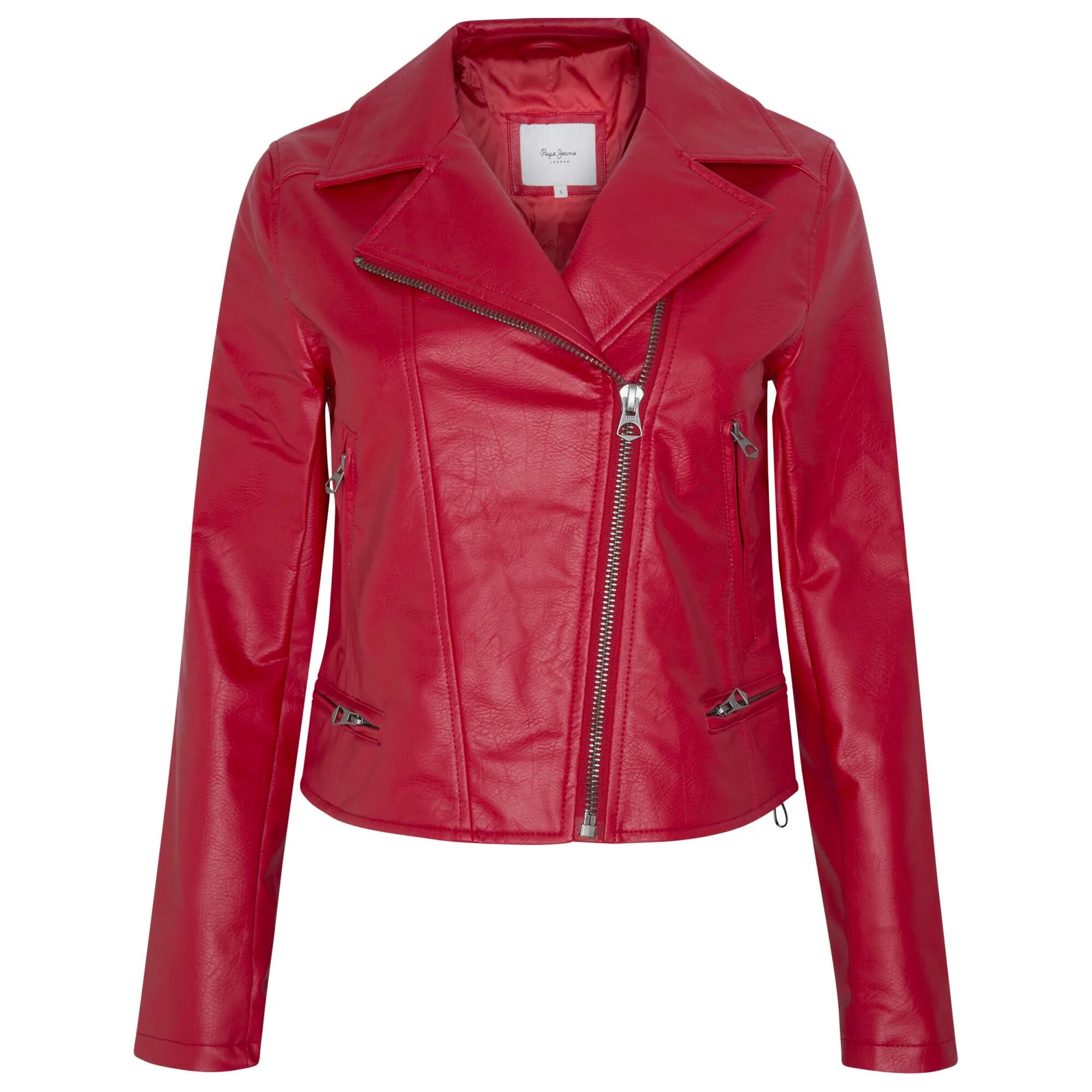 Красная косуха Модис. Красная куртка Pepe Jeans. Куртка кожзам женская. Куртка из кожзама женская.