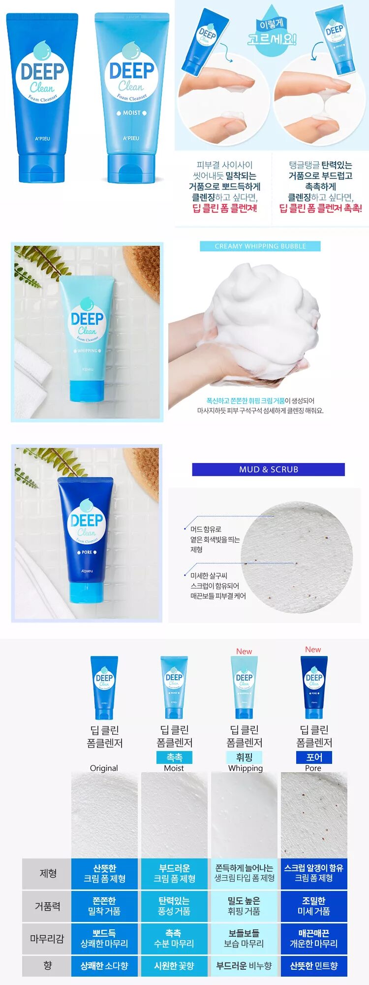 Deep cleanser foam. A'PIEU Deep clean Foam Cleanser (130 ml). A'PIEU Deep clean Foam Cleanser moist. A'PIEU пенка для глубокого очищения пор Deep clean Foam Cleanser Pore, 130 мл. [A'PIEU] Deep clean Foam Cleanser 130ml (Weight : 167g).