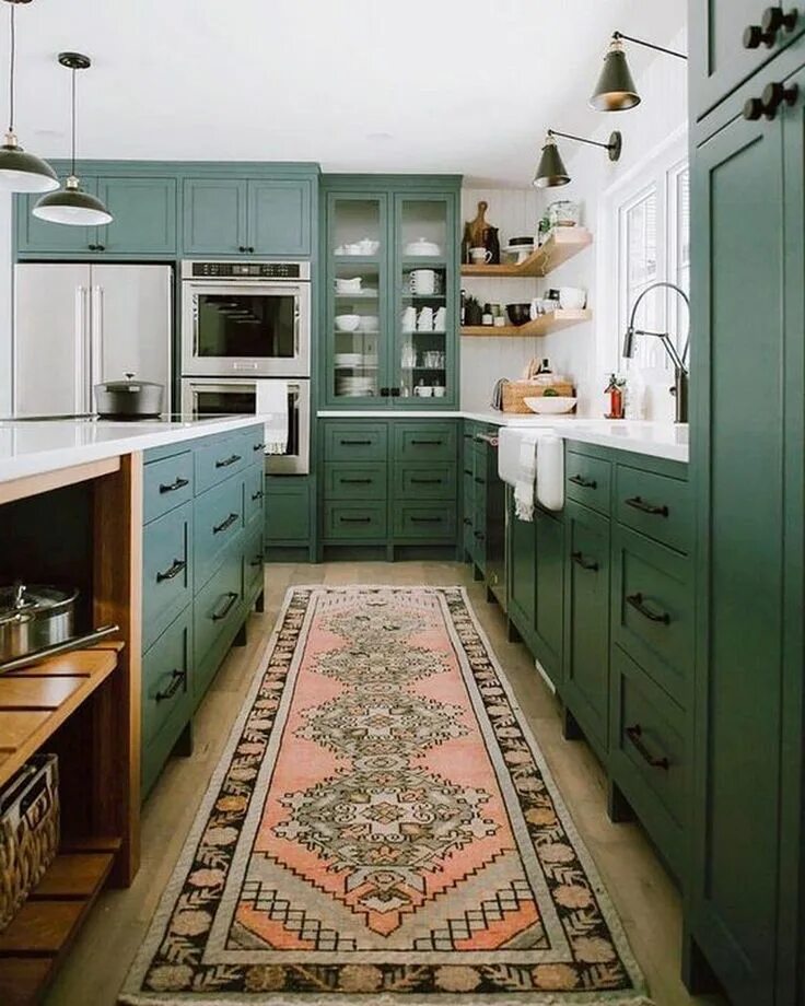 6447 evergreens at DuckDuckGo Dark green kitchen, Green kitchen cabinets, Green 