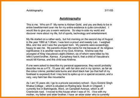 Biography example