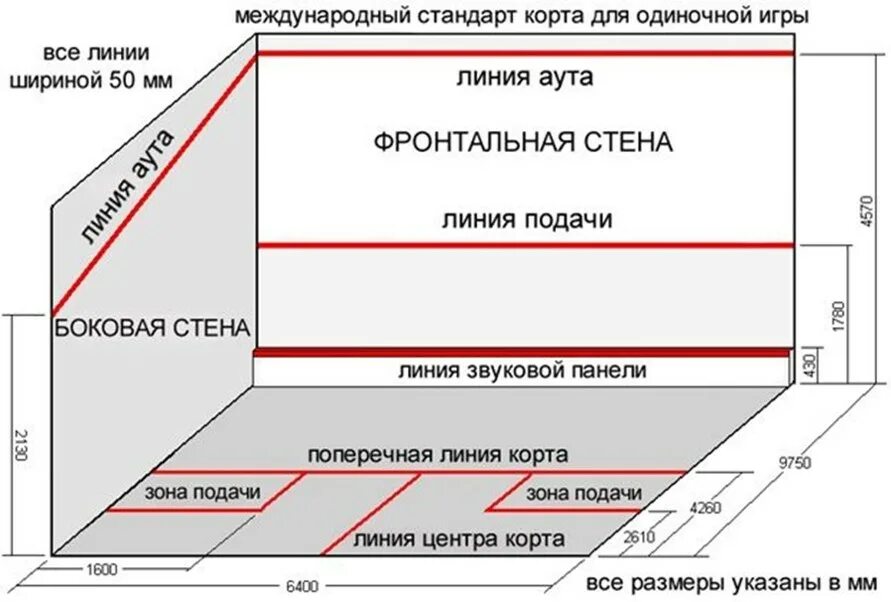 Размеры поля для игры в сквош. Сквош Размеры площадки. Сквош корт Размеры. Площадка для сквоша. Высота стен 3 7