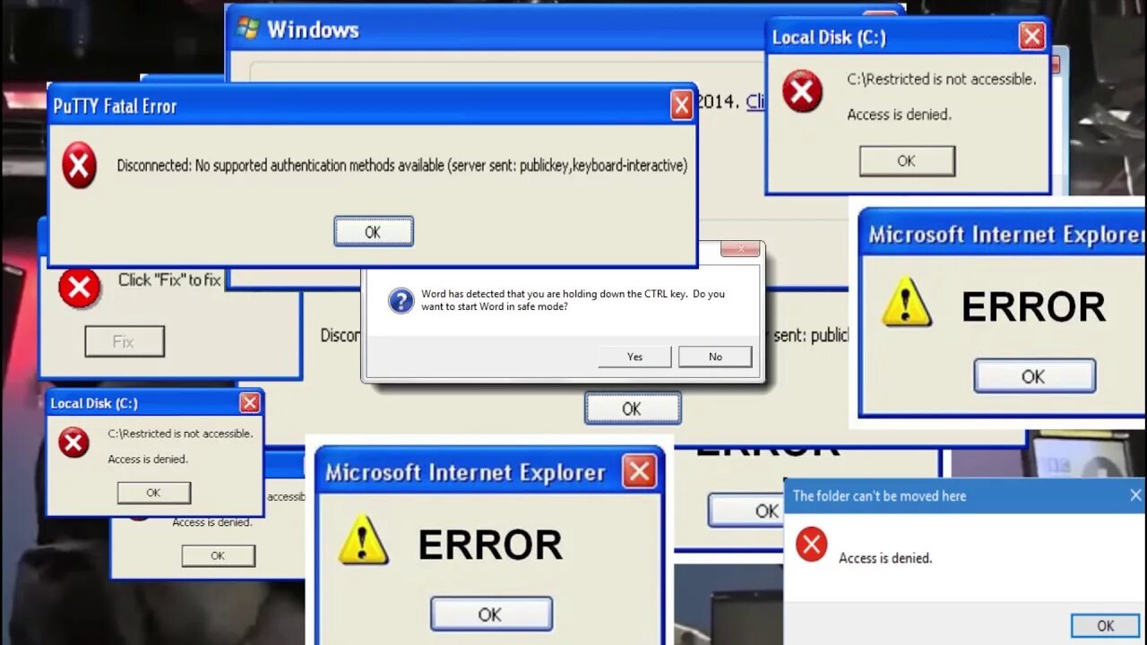 Error access is denied. Фатальная ошибка виндовс 10. putty fatal error. fatal error windows. окно ошибки соединения с интернетом.
