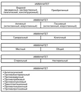 Тест иммунитет виды