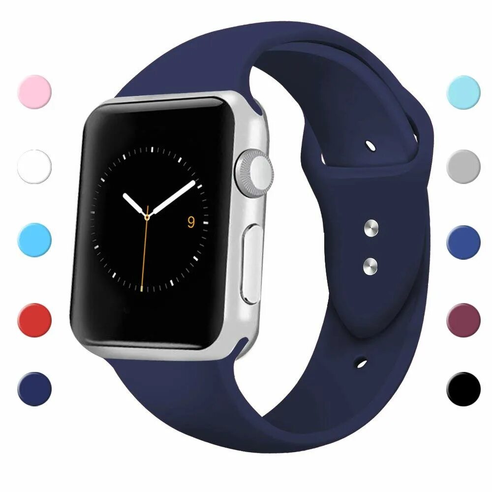 Apple watch синий ремешок