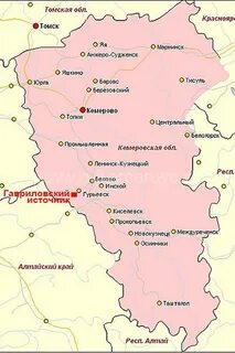 Карта гурьевск кемеровская
