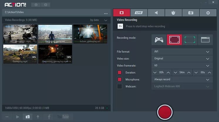 Action Recorder. Mirillis Action! 4.16.0. Game Video Recorder. Game recording software. Экшен запись