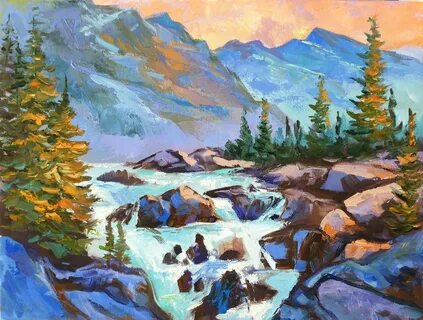 Рисунок горной реки