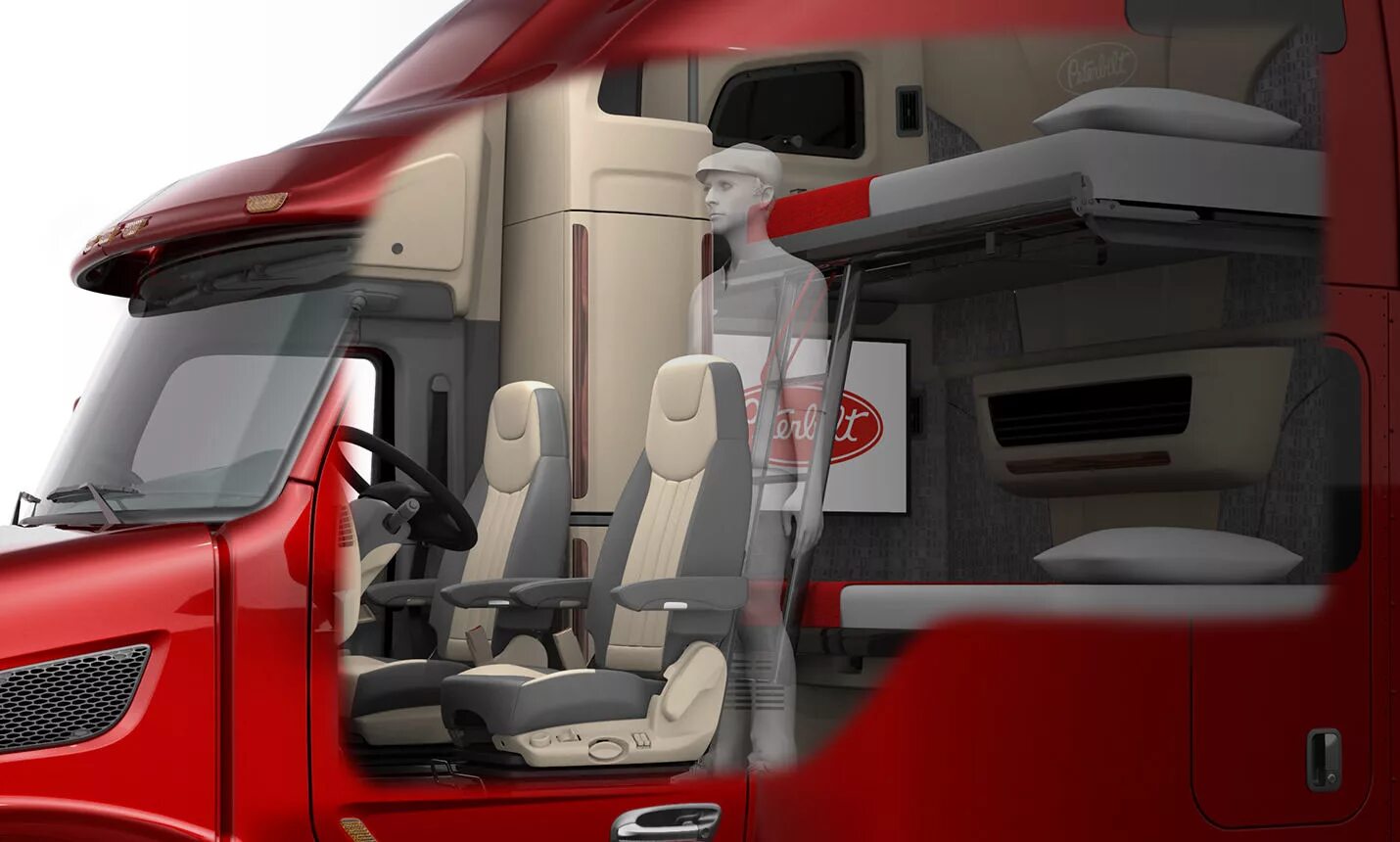 2025 579. Петербилт 579. peterbilt 579 ultraloft кабина. peterbilt 579 interior. тягач петербилт 579 салон.
