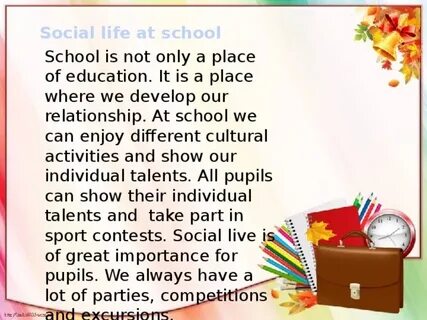 Your attitude to school life