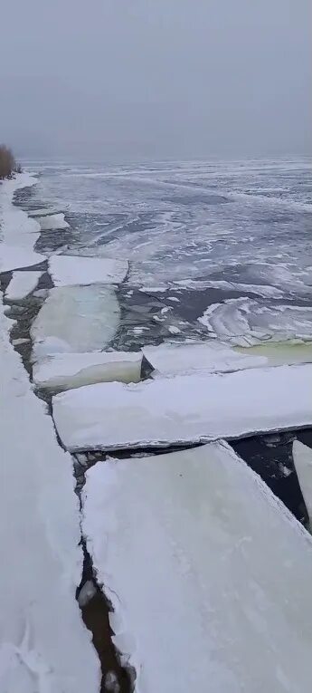Ледоход на волге 2025. Ледоход. зима февраль.