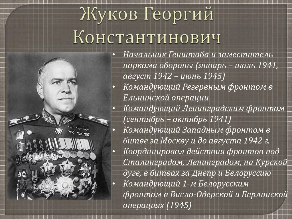 Жуков генерал Великой Отечественной войны.