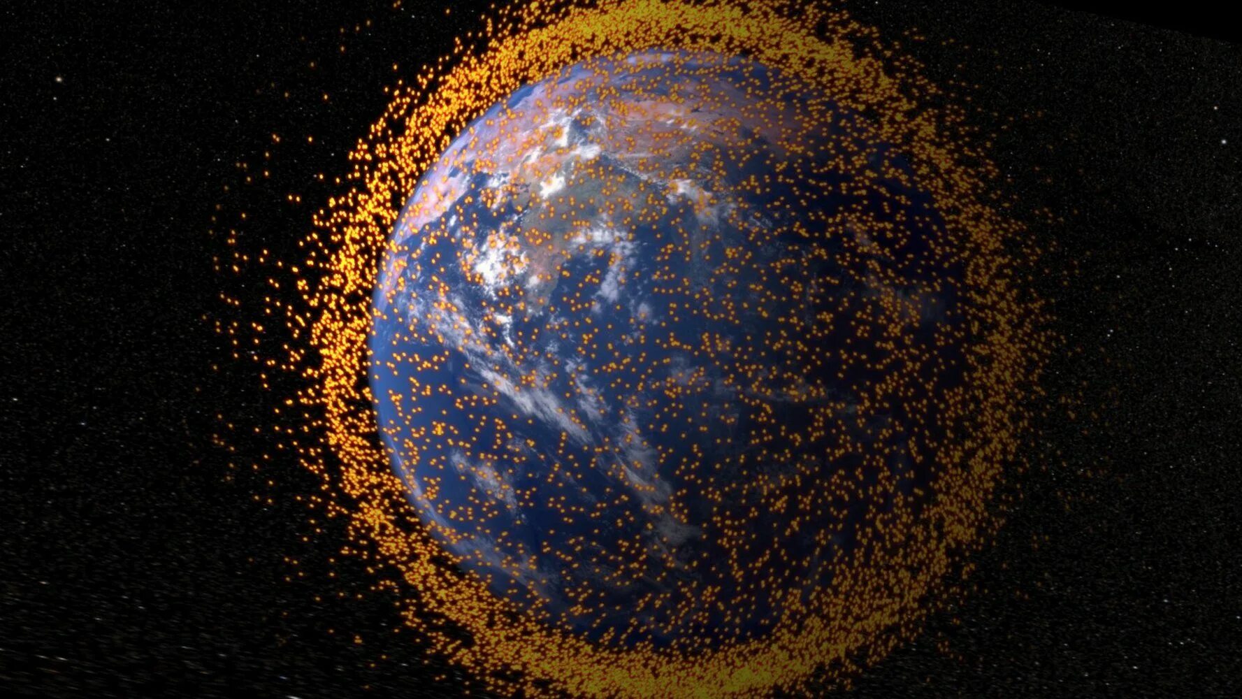 Сколько спутников земли в космосе. Засорение космоса. Земля из космоса с космическим мусором.