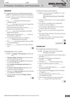 English file pre intermediate key