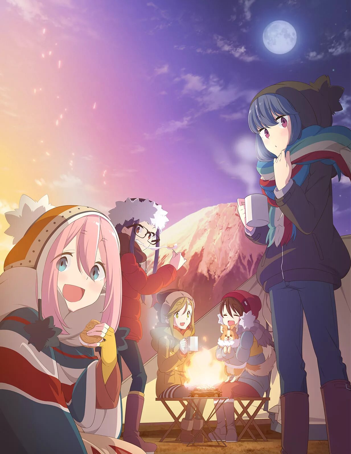 Yuru camping. Лагерь на свежем воздухе Yuru Camp. Шима Рин Девчачий кемпинг. Девчачий кемпинг / Yuru Camp.