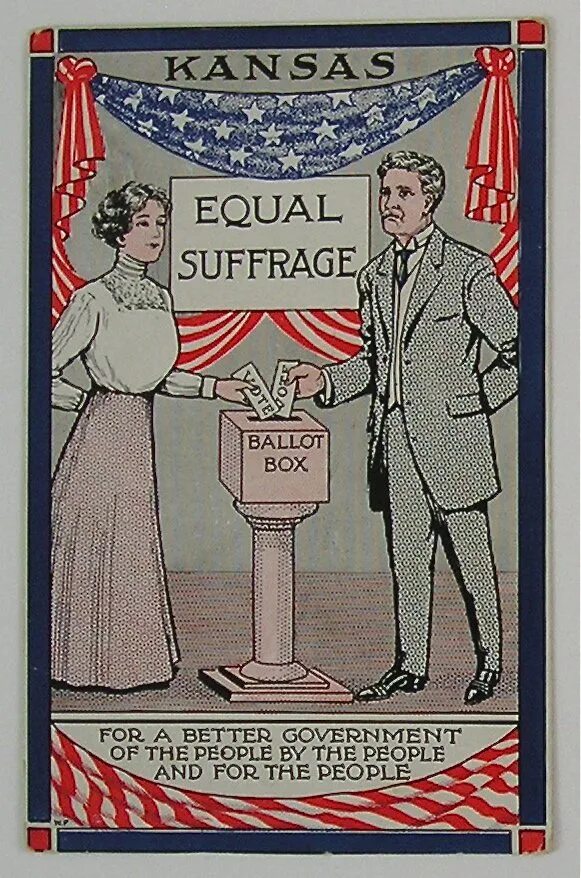 Избирательное право женщин в сша. Suffrage.