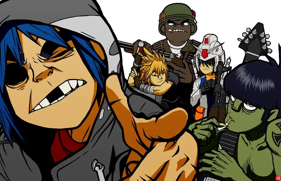 Группа Gorillaz. Группа Gorillaz персонажи. Группа гориллаз 2д. Gorillaz 2006. Горилазз