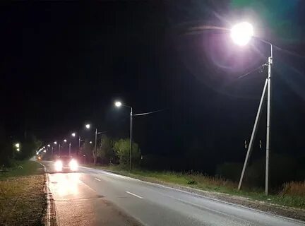 Установка освещения на дорогах