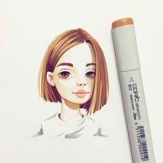 Девушки нарисованные маркерами