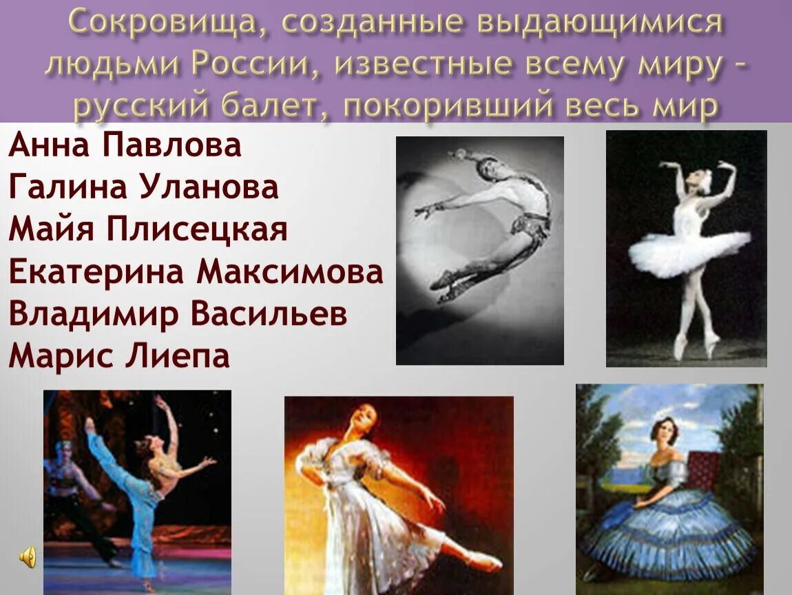 Названия известных балетов