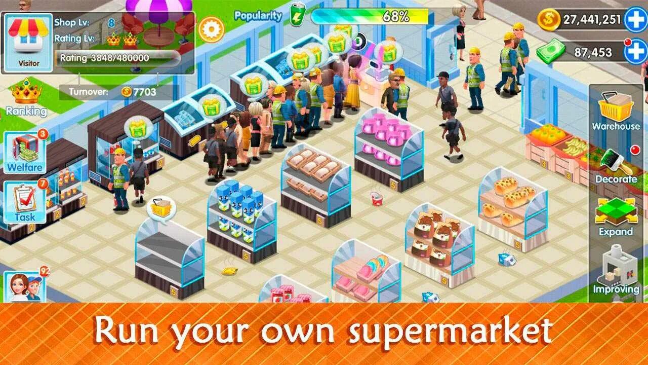 Супермаркет симулятор игра на андроид. Супермаркет Tycoon. Game Store Tycoon. My Market game. My supermarket story много денег.