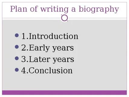 Biography of a writer 5 grade