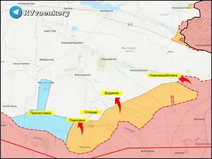 Кураховское направление на карте