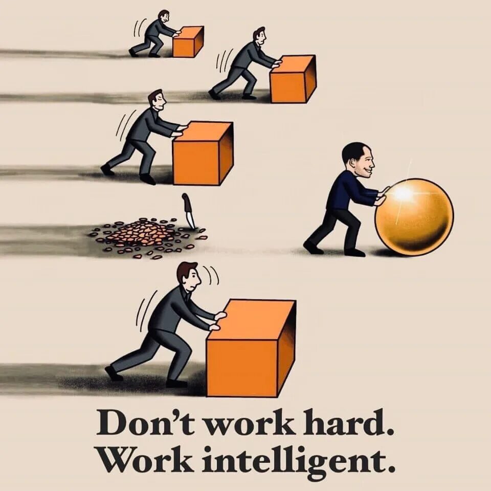 Работать умнее. Работай с умом. don&#039;t work hard work intelligent. тяжело работать. мотивация усердно работать.