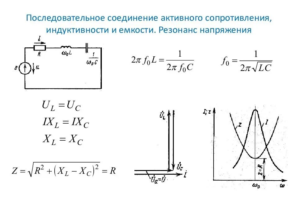 Цепь с последовательным соединением индуктивности. RLC цепь параллельное соединение. Последовательное соединение напряжение формула. Активное сопротивление в цепи переменного тока формула. Активное сопротивление катушки индуктивности формула.