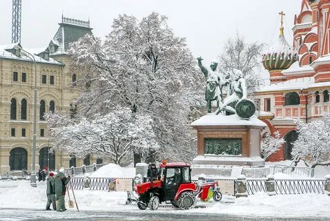 Москва снежное