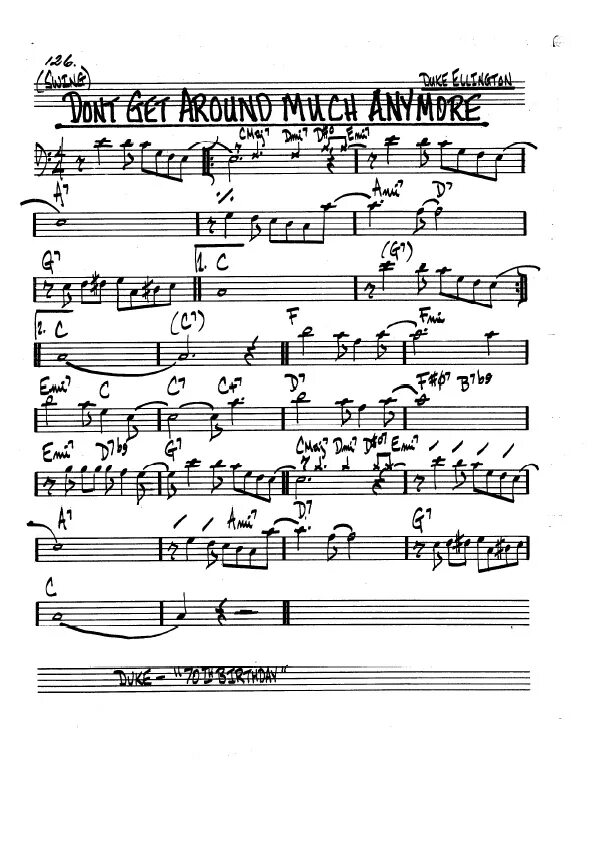 Duke-Ellington-don't-get-around-much-anymore. Don't get around much anymore Ноты. Don't get around much anymore Ноты джазового стандарта. Don't get around much anymore Ноты для саксофона. Don t get around