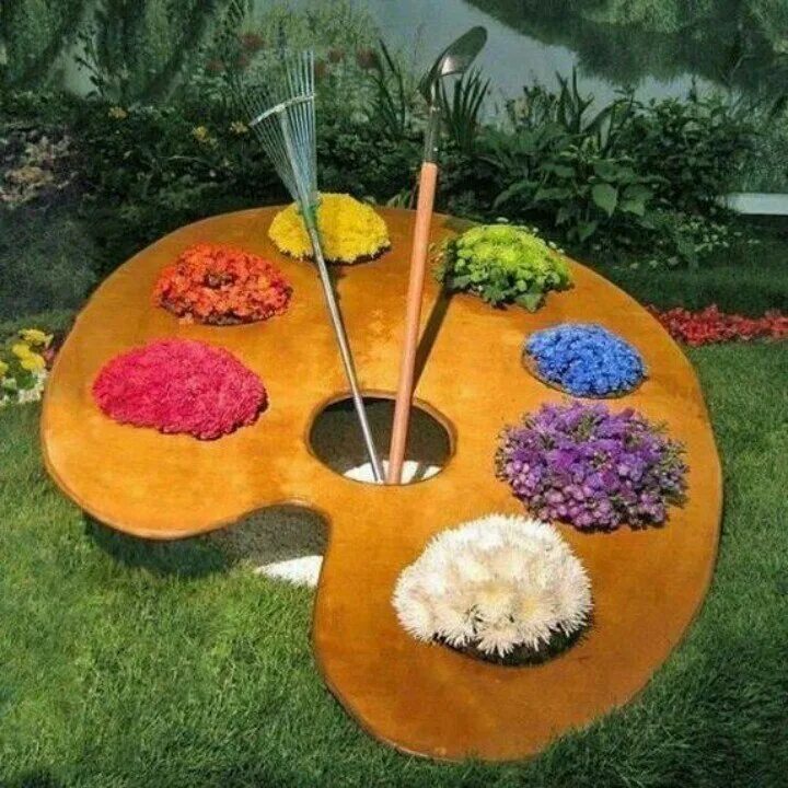 Оригинальные клумбы. Украшения для сада и огорода. Креативные идеи сада. Необычные скамейки для сада. Сад инсталляция.