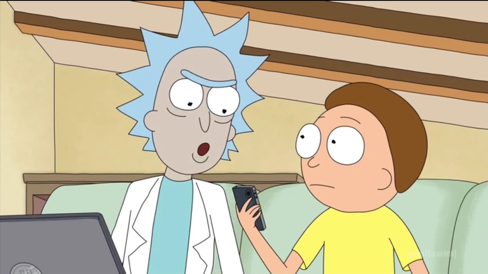 Morty sniffs