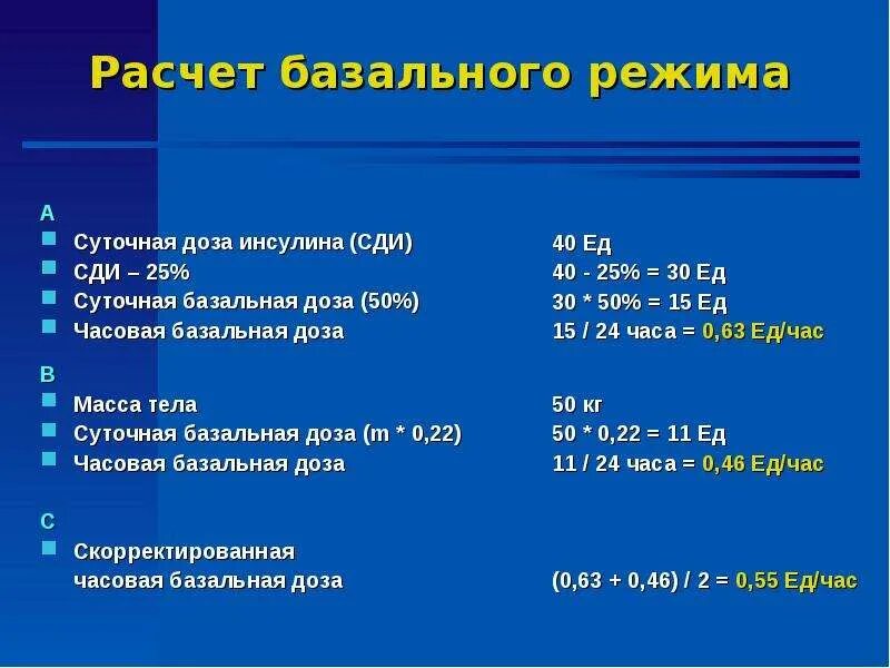 Как рассчитать дозу инсулина. Расчет дозы инсулина. суточная доза базального инсулина. расчет суточной дозы инсулина. суммарная суточная доза инсулина.