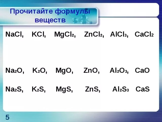 Название соединения zno