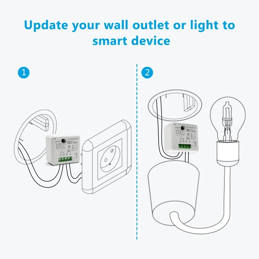 Wi-Fi-переключатель с дистанционным управлением, 10 А AliExpress