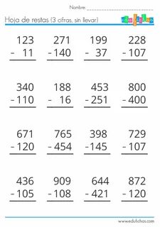 ? Fichas para enseñar a los Niños a Restar - Libro Gratis Técnicas Para Docentes